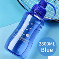 Fuguang 2800ml Large Capacity Sports Water Bottle, BPA-Free Big Plastic Water Jug with Carry Strap, Leakproof Wide Mouth Hydration Container for Camping Gym Outdoor Workout