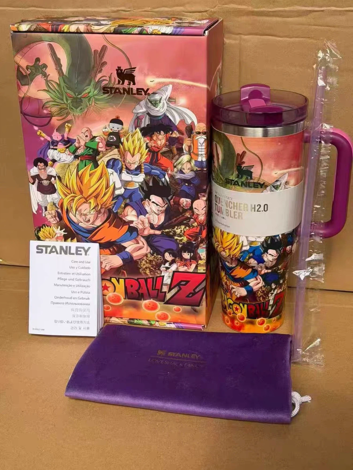 Classic Dragon Anime Themed 40oz Insulated Tumbler with Lid & Straw